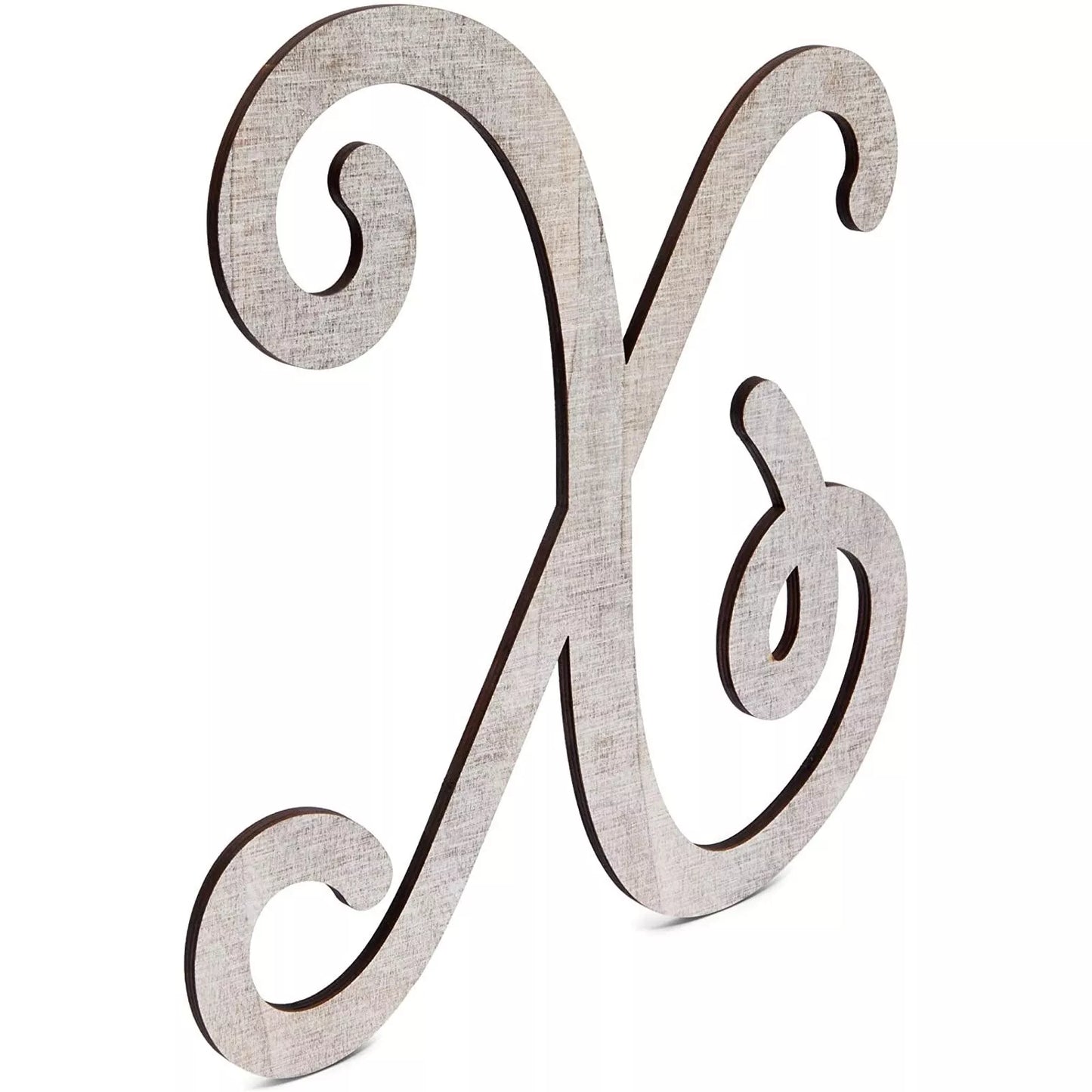 Wooden Monogram Alphabet Letter X