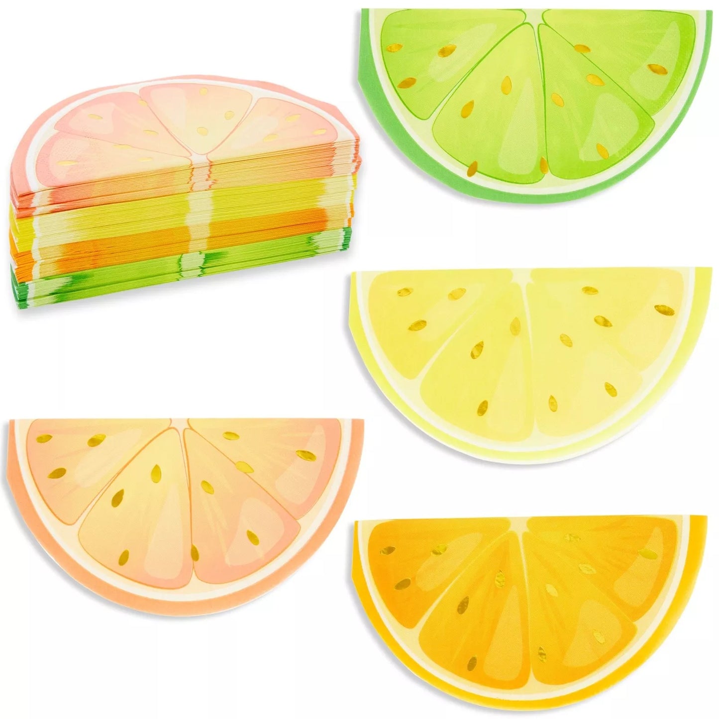 100 Summer Fruit Paper Napkin Citrus Baby Shower Tutti Frutti 2nd Birthday Party