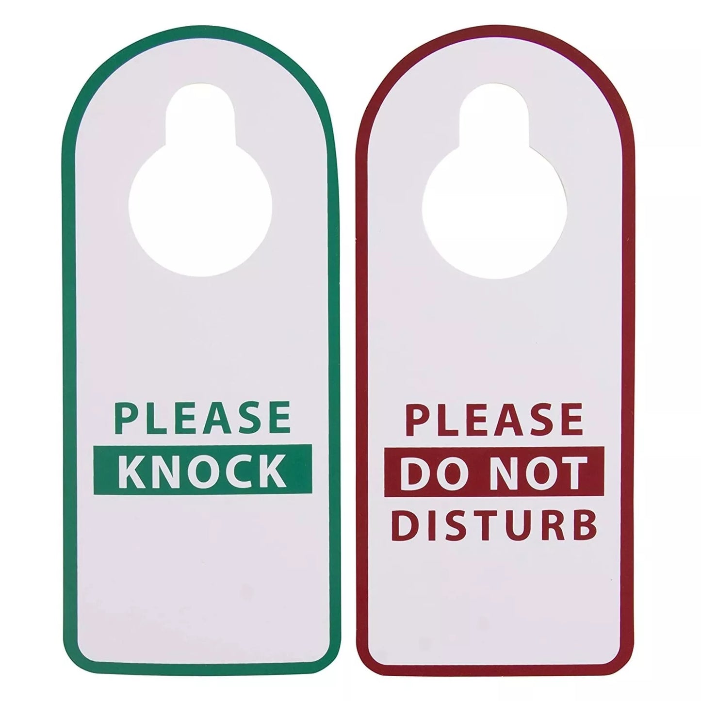 12-Pack Do Not Disturb Signs Please Knock Door Hangers Plastic