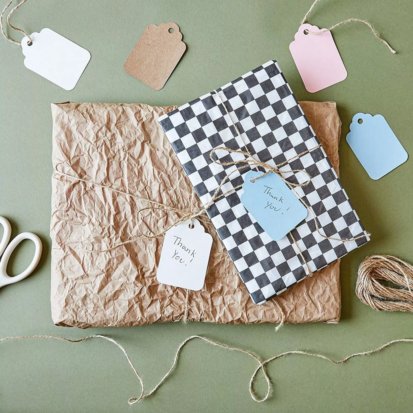 240-Pack Paper Gift Tags with Jute String