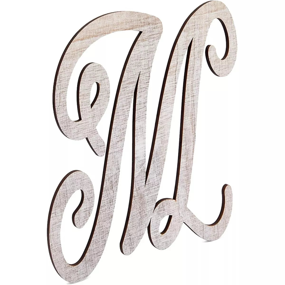 Rustic Wood Monogram Alphabet Letter M