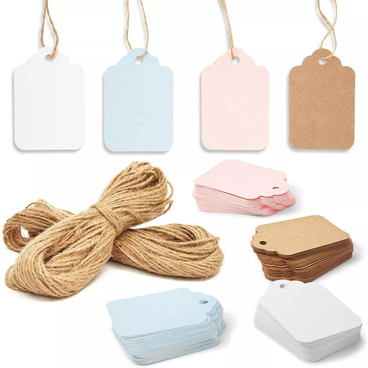 240-Pack Paper Gift Tags with Jute String