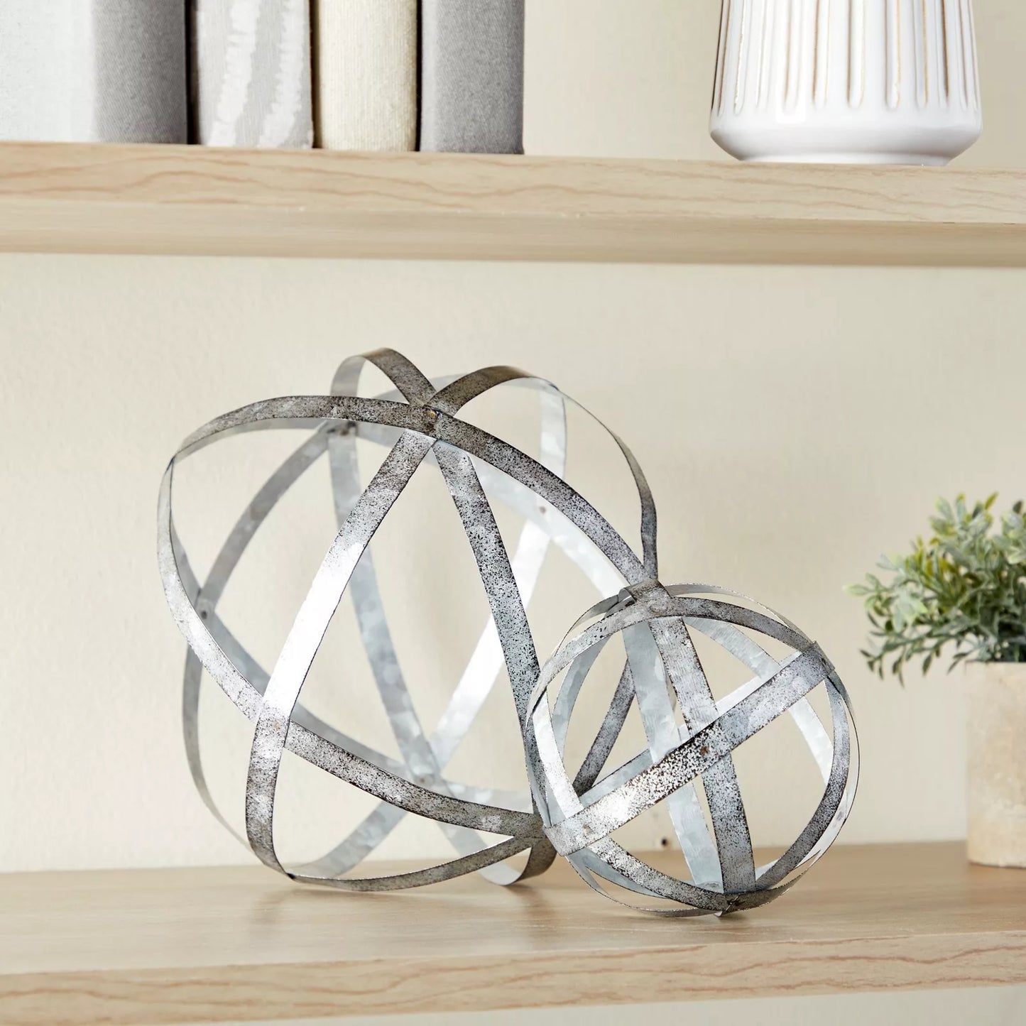 2-Piece Decorative Spheres for Tables & Shelves