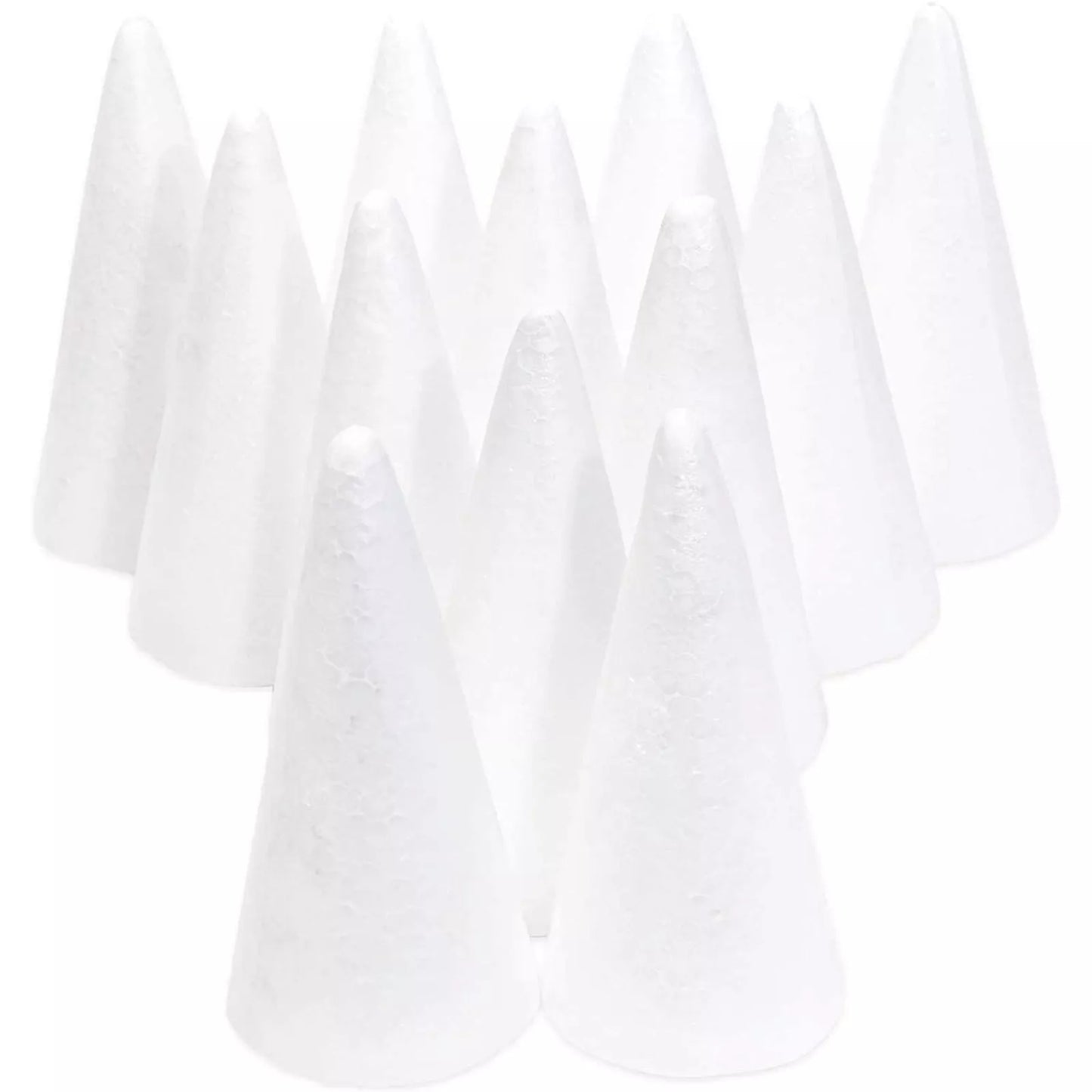 12-Pack Foam Cones White