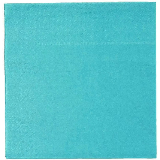 200-Pack Teal Green 2-Ply Disposable Paper Cocktail Napkins