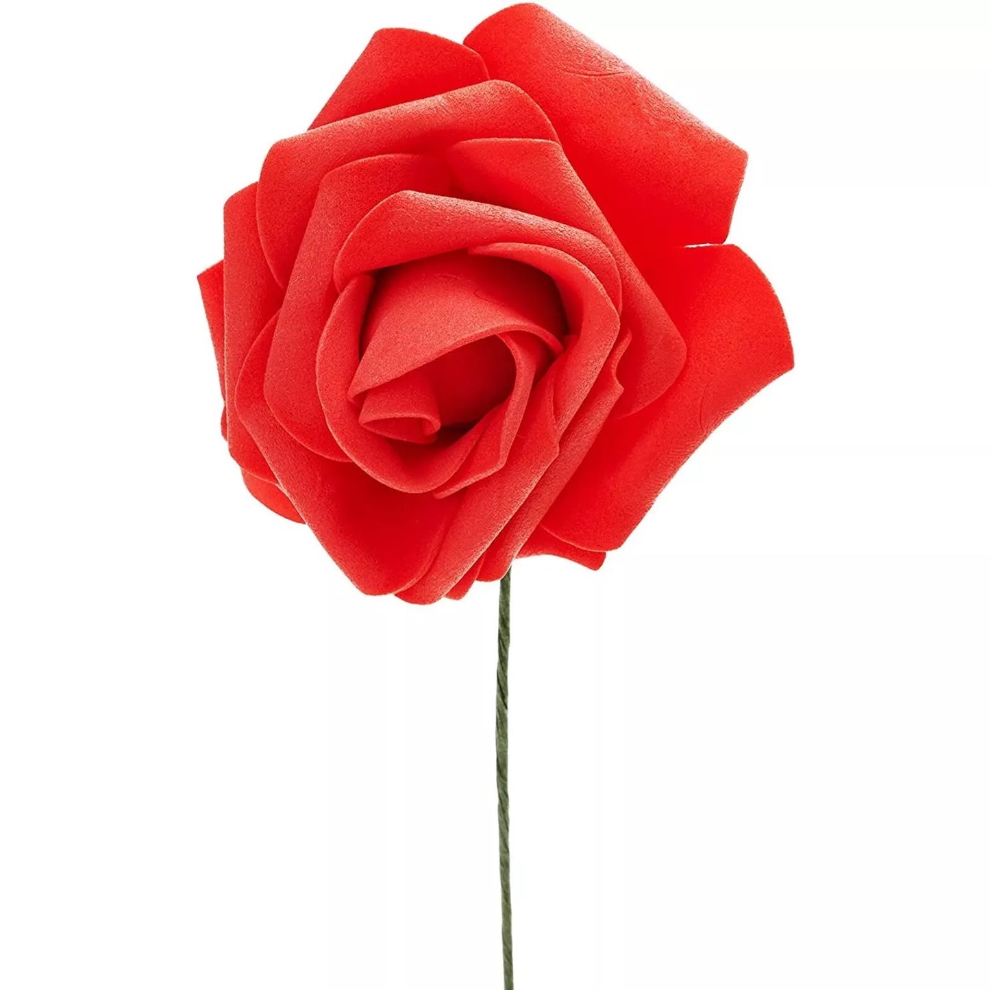 60-Pack Red Artificial Rose Flower Heads with Stems