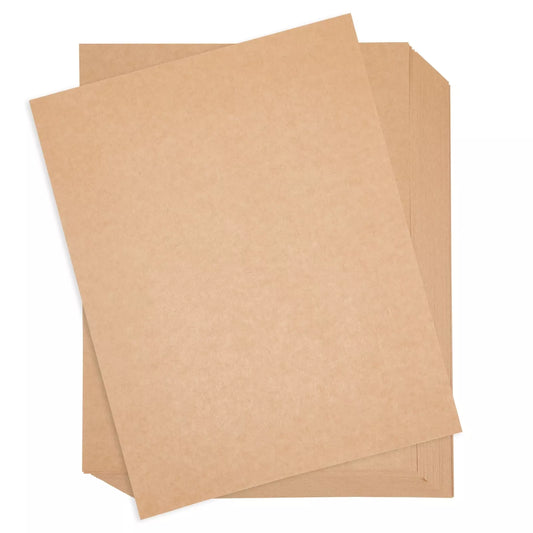 96-Pack Brown Kraft Paper Sheets, 8.5x11 Inch