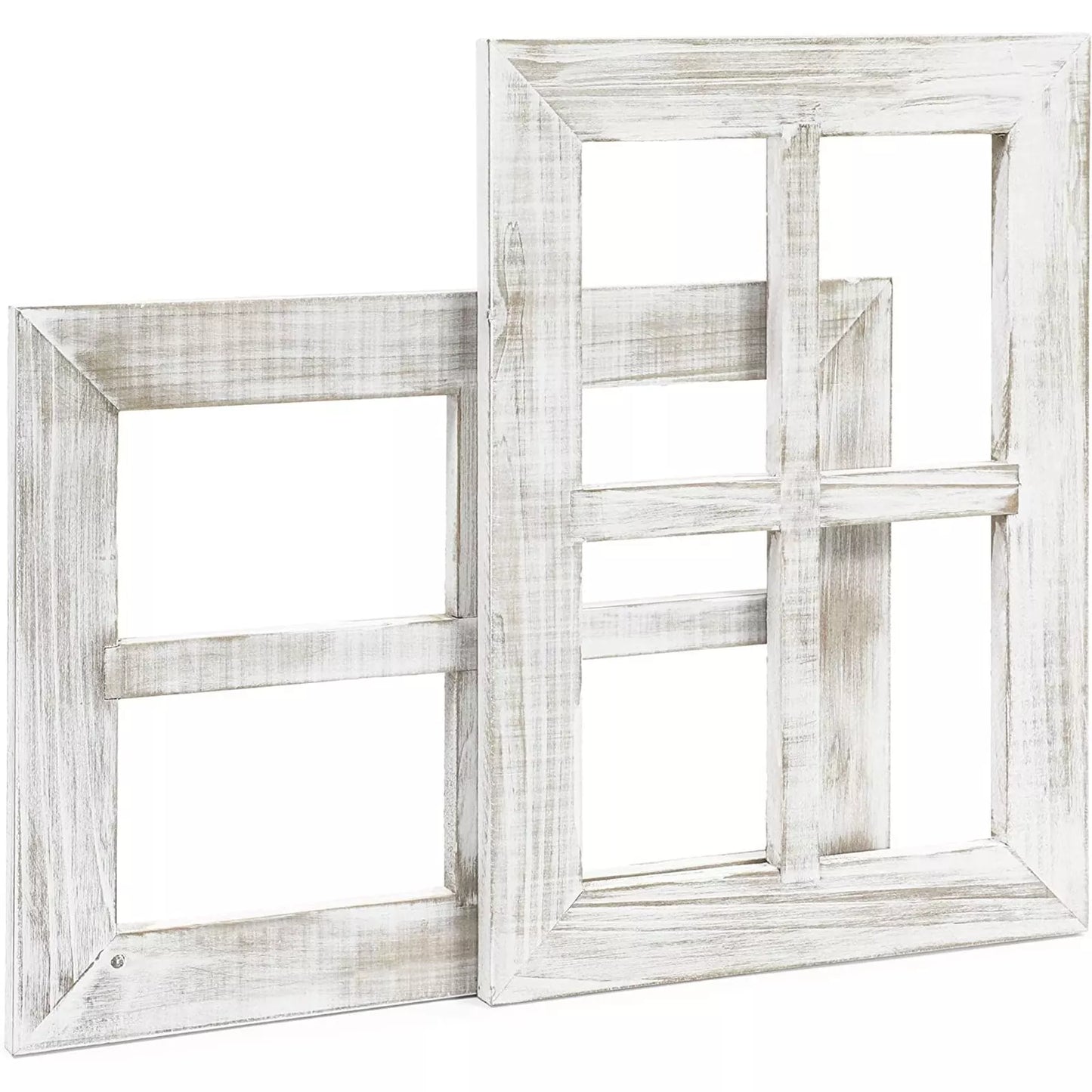 2-Pack White Window Frame Farmhouse Wall Decor