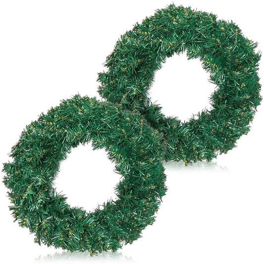 2-Pack Christmas Wreath Ornaments for Front Door