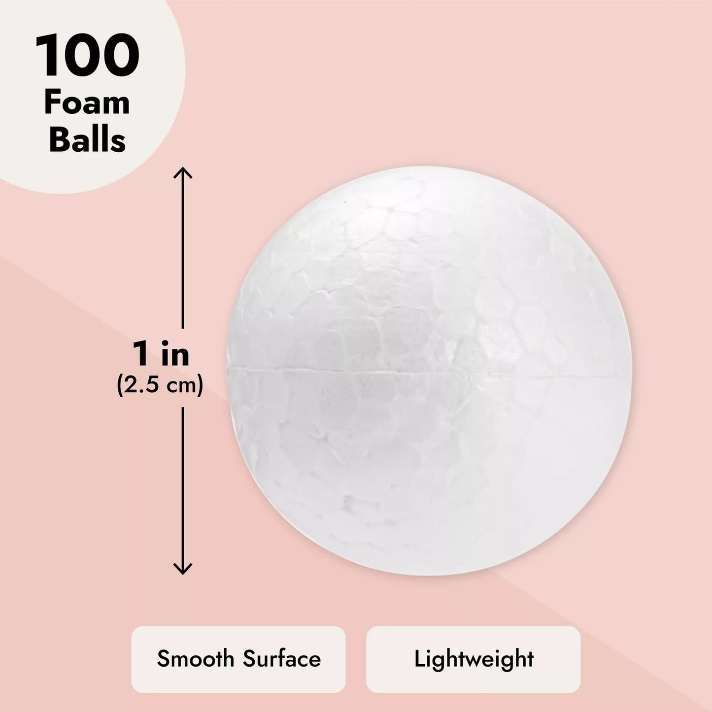 100-Pack 1-Inch Polystyrene Mini Foam Balls