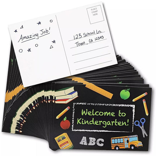 60-Pack Welcome to Kindergarten Teacher Postcards - 6 x 4"