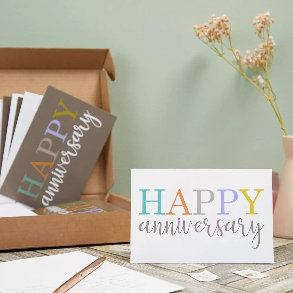 36-Pack 4x6" Happy Anniversary Cards with Envelopes, Blank