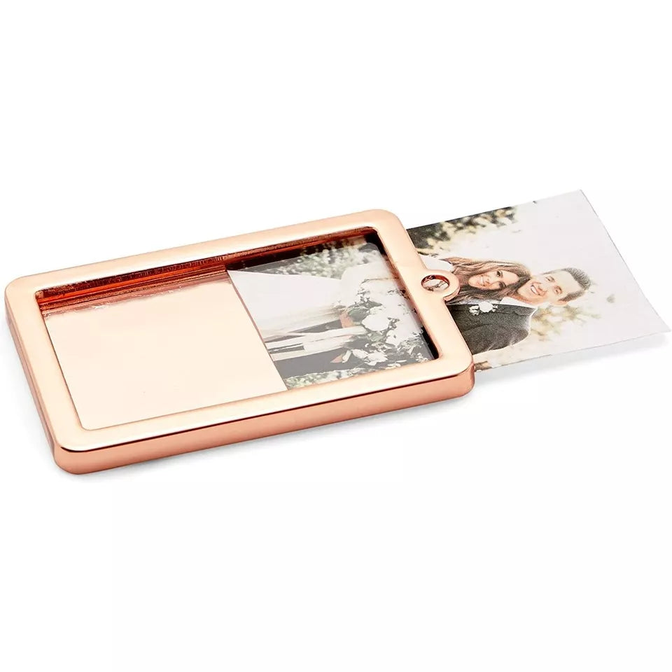 2-Pack Rose Gold Rearview Mirror Picture Frames