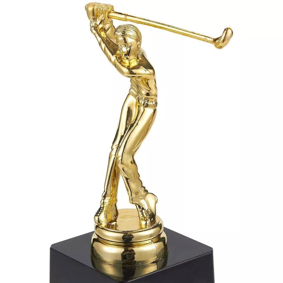 Golf Trophy, Gold Champion Trophy for Golf Tournaments, 3 x 3 x 7 in