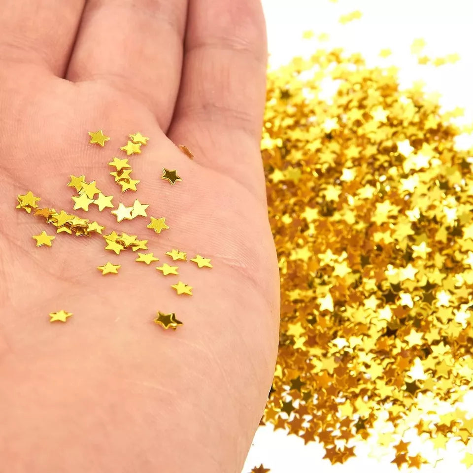 Metallic Gold Star Glitter Foil Confetti - 7 oz, for Wedding, Balloons, DIY