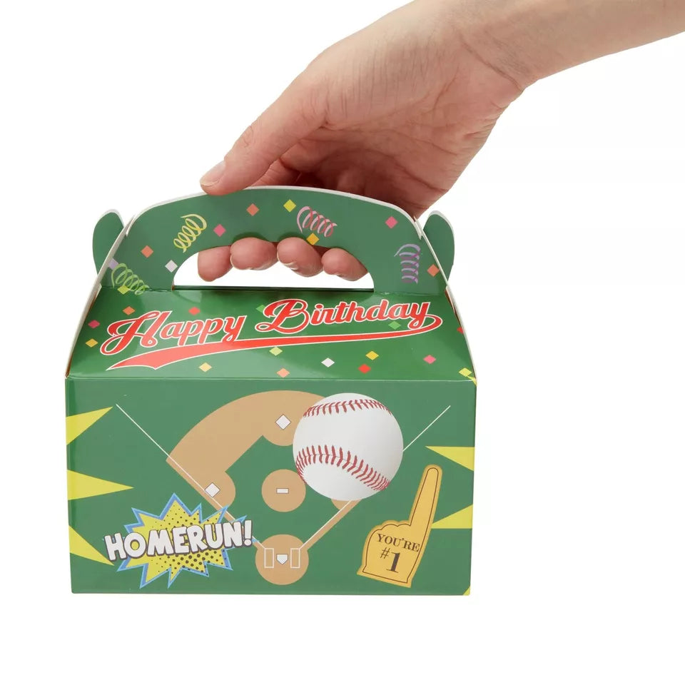 24 Pack Baseball Treat Boxes - 6 x 3 x 4 in, for Sports Party Decorations