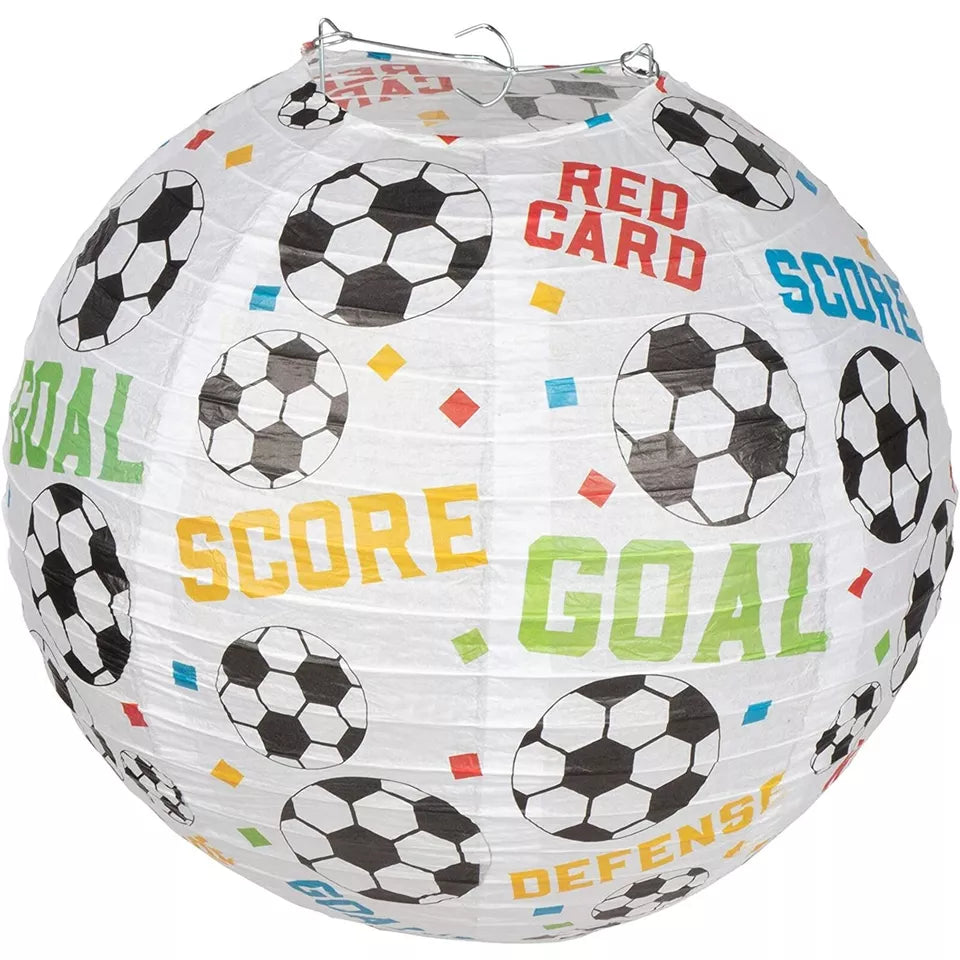 6-Pack Soccer Paper Lanterns - 11 in, for Sports Theme Party