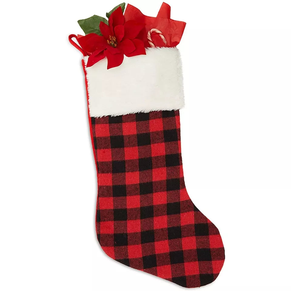 4-Pack Buffalo Plaid Christmas Stockings 19.6-Inch