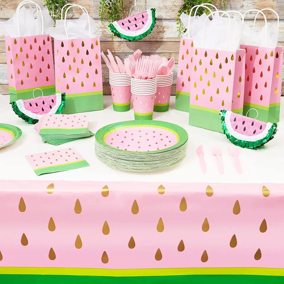 Pink Watermelon Party Supplies Birthday Decorations (Serves 24, 145 Pieces)