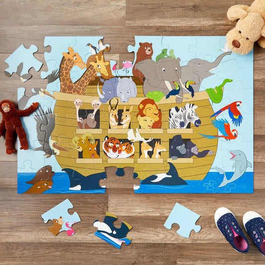 48-Piece Giant Floor Puzzle Noahs Ark Jumbo Jigsaw for Kids 3-5 Years Old