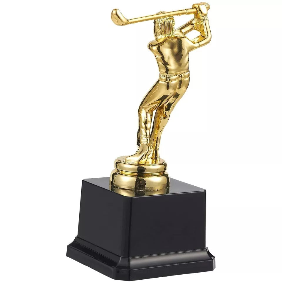 Golf Trophy, Gold Champion Trophy for Golf Tournaments, 3 x 3 x 7 in