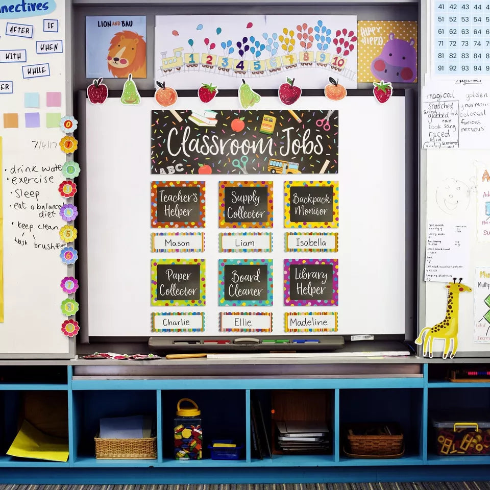 Classroom Job Chart Set with Name Tags - 67 Pieces