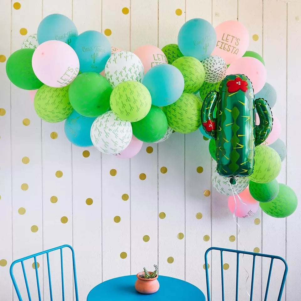 Fiesta Bachelorette and Cinco de Mayo Balloons with String (50 Pieces)