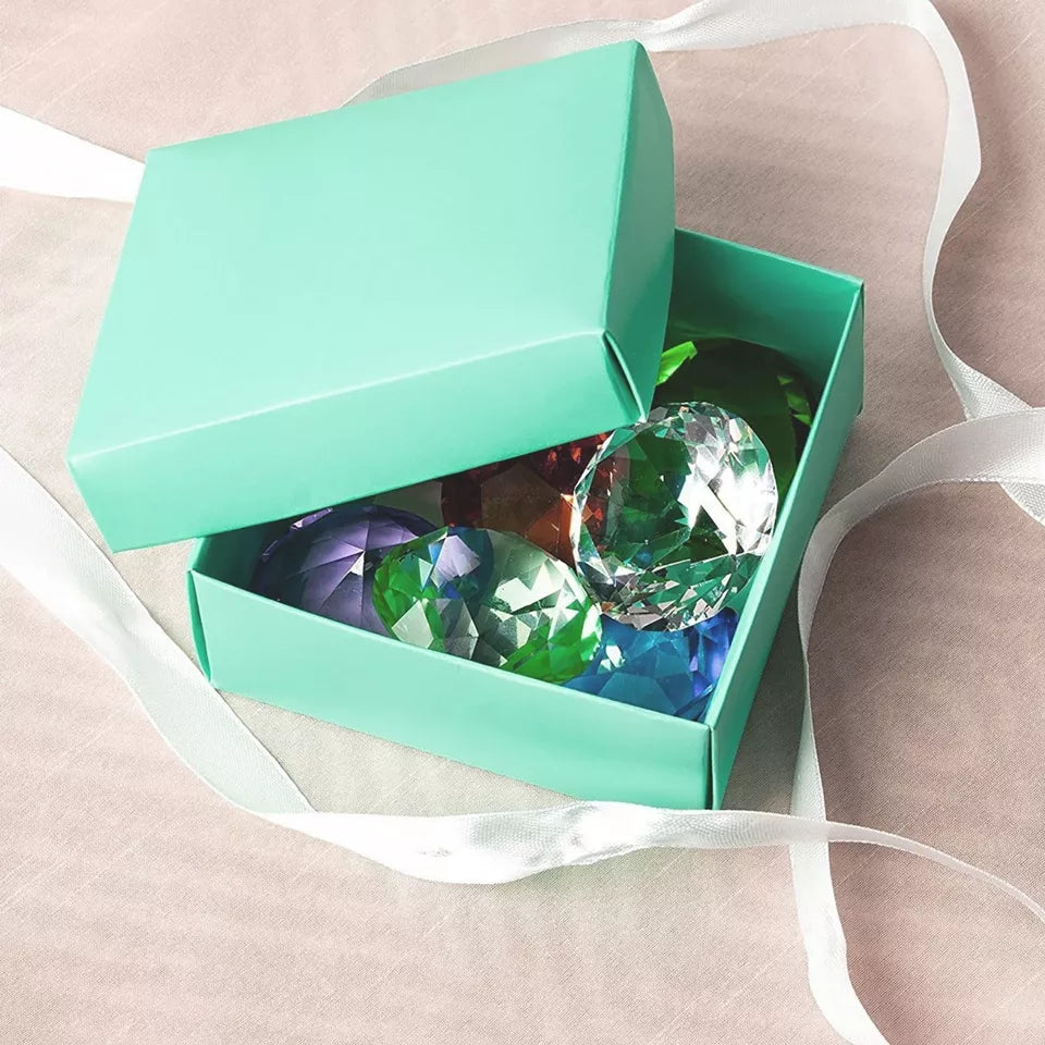 24 Pack Small Teal Gift Boxes with Lids and Ribbon - 3.7 x 3.7 x 1.6 in