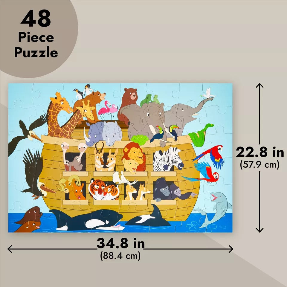 48-Piece Giant Floor Puzzle Noahs Ark Jumbo Jigsaw for Kids 3-5 Years Old