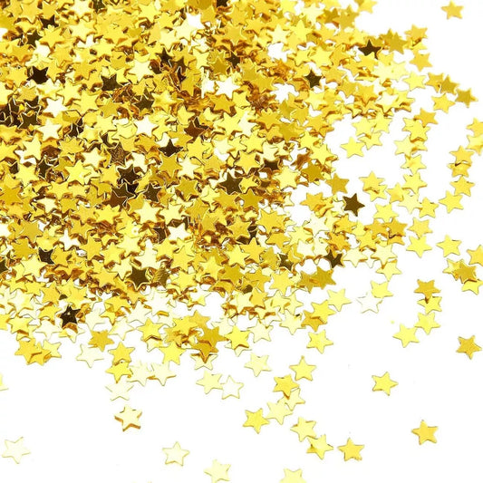 Metallic Gold Star Glitter Foil Confetti - 7 oz, for Wedding, Balloons, DIY