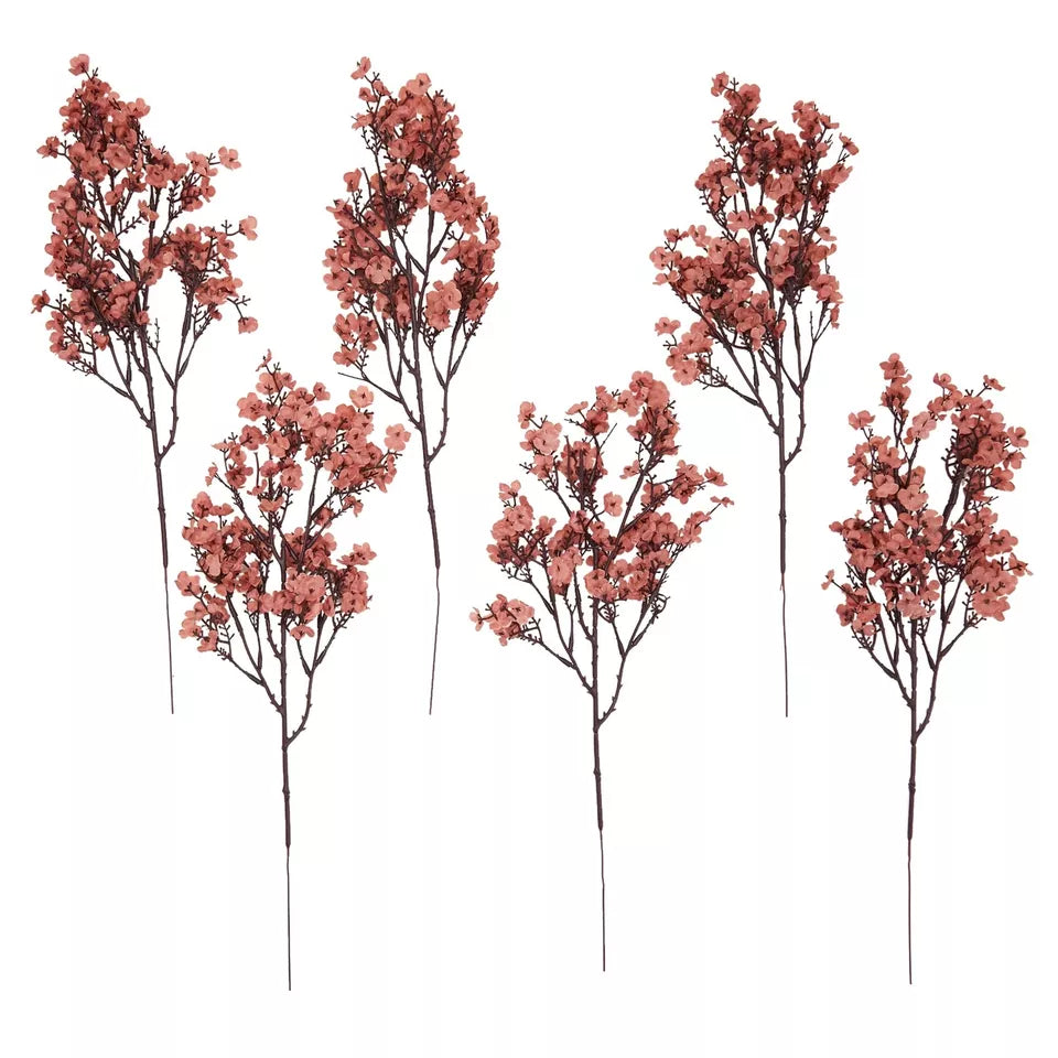 6-Pack Pink Silk Baby's Breath