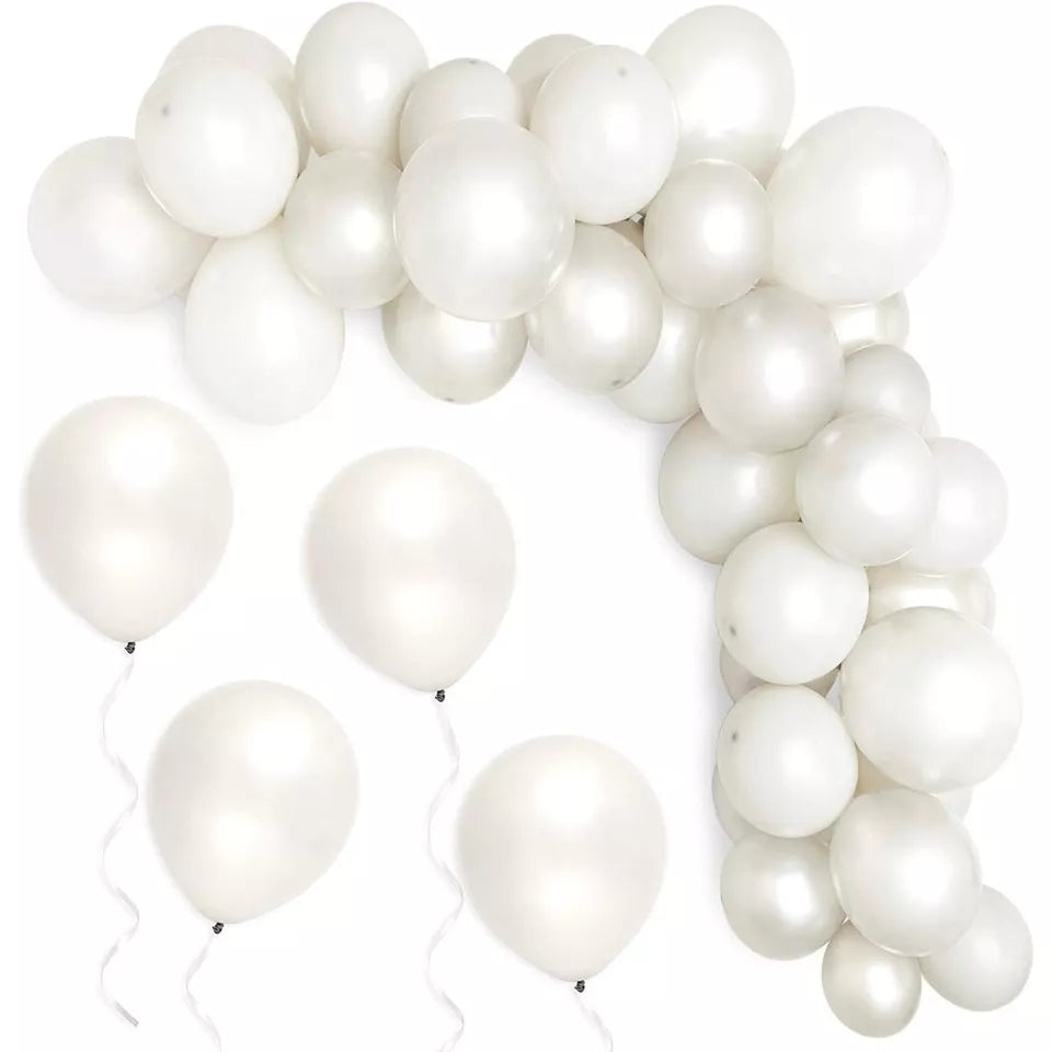 64 Grey Latex Balloons with Weights